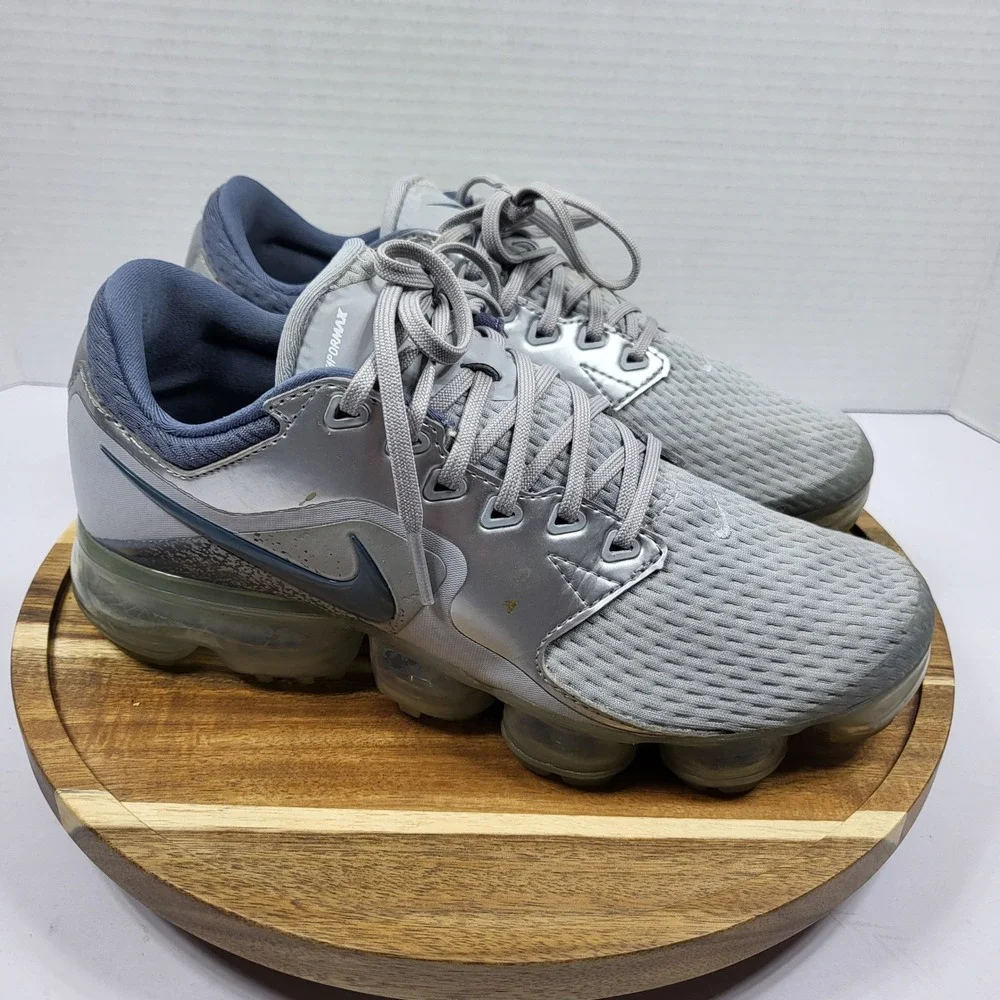 Nike Air VaporMax GS Wolf Grey Metallic Silver Youth‎ 6Y Women's 7.5 917963-006